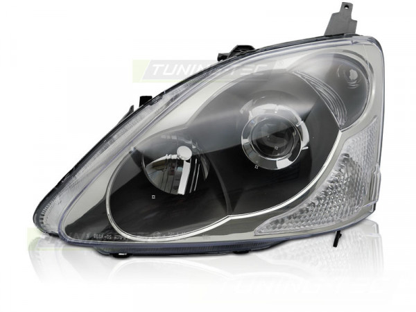 Headlight Black Left Side Tyc Fits Honda Civic 03-06 Hatchback