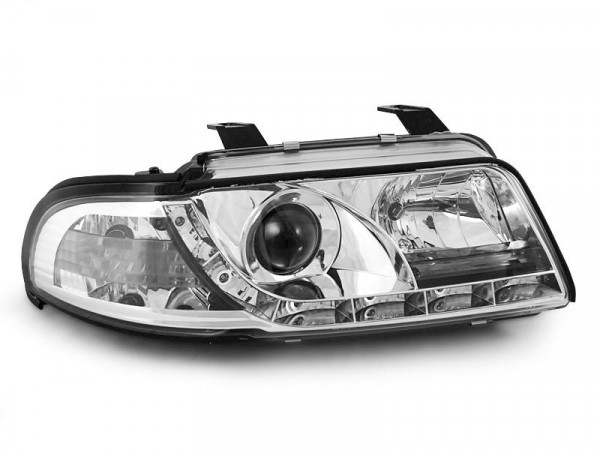 Headlights Daylight Chrome Fits Audi A4 01.99-09.00