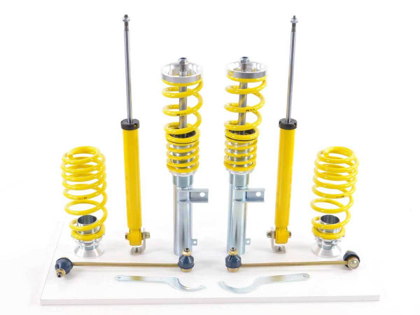 FK hardness adjustable coilover kit Audi A3 8P/8PA quattro year 2003-2012 with 50 mm strut