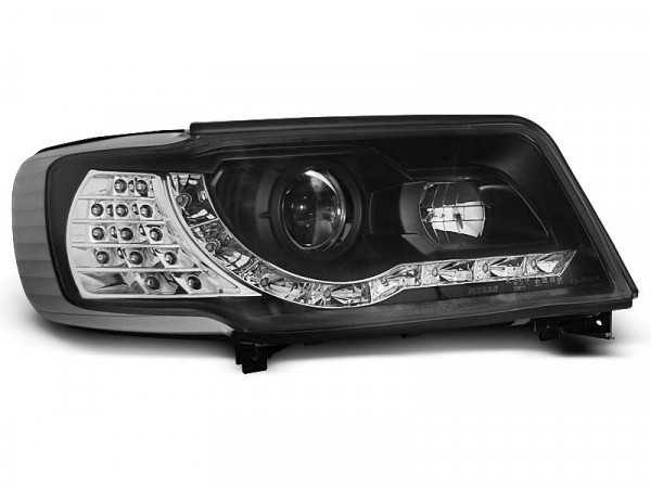 Headlights Daylight Black Fits Audi 100 C4 12.90-06.94