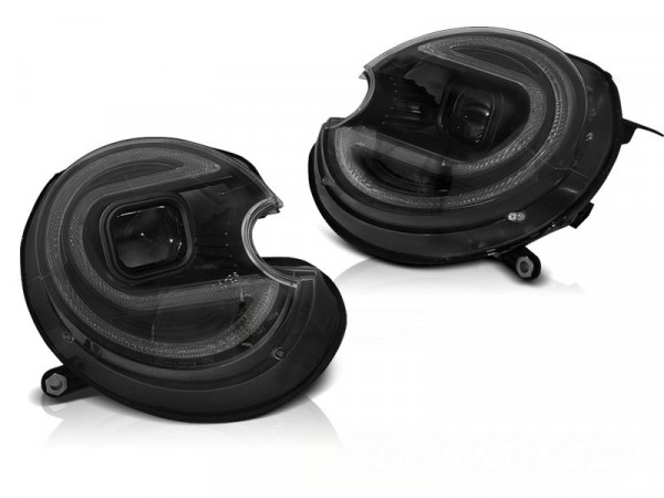 Headlights Tube Light Black LED HID fits BMW Mini 2006-2014