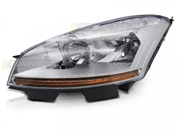 Headlight Chrome Left Side Tyc Fits Citroen C4 Picasso 06-10