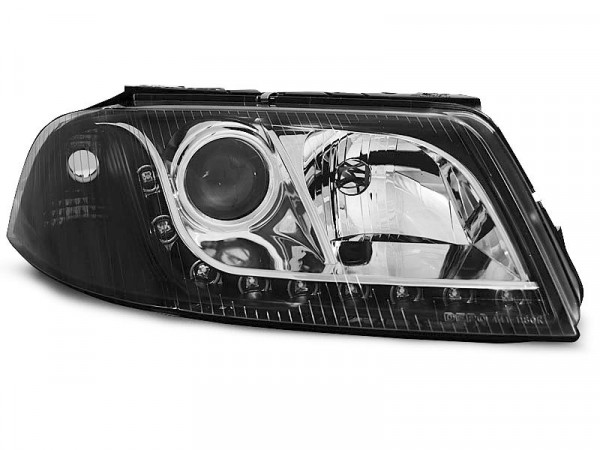 Headlights Daylight Black Fits Vw Passat 3bg B5 Fl 09.00-03.05