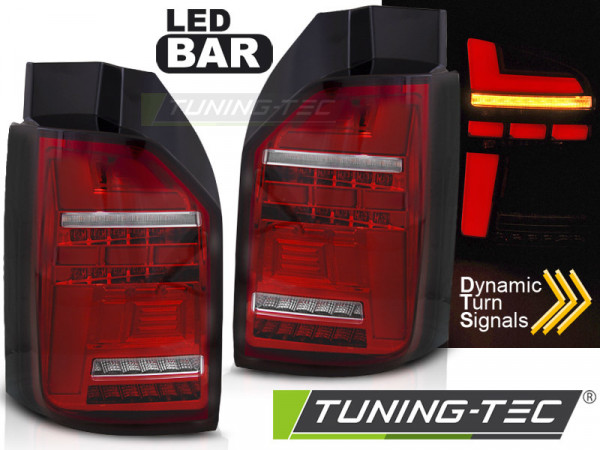 Led Bar Tail Lights Red White Seq Fits Vw T6.1 20- Oem Bulb