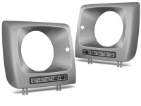 Headlights Led Drl Silver Fits Mercedes W461,w463 01-12 Headlights Led Drl Silver Fits Mercedes W461,w463 01-12