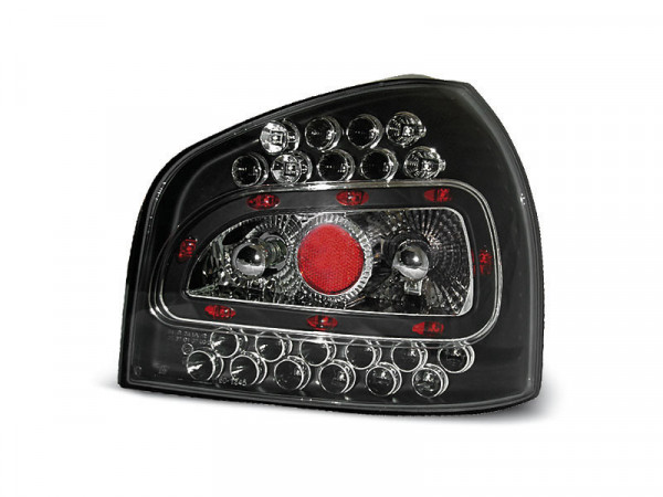 Led Tail Lights Black Fits Audi A3 08.96-08.00