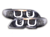 Angel eye headlights fits BMW 3-Series E46 2002–2005 black Angel eye headlights fits BMW 3-Series E46 2002–2005 black