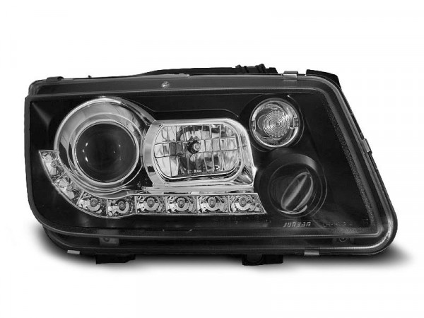 Headlights Daylight Black Fits Vw Bora 09.98-05.05