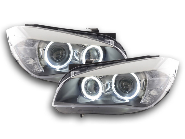 Angel Eye headlight LED BMW X1 E84 Yr. 09-12 black