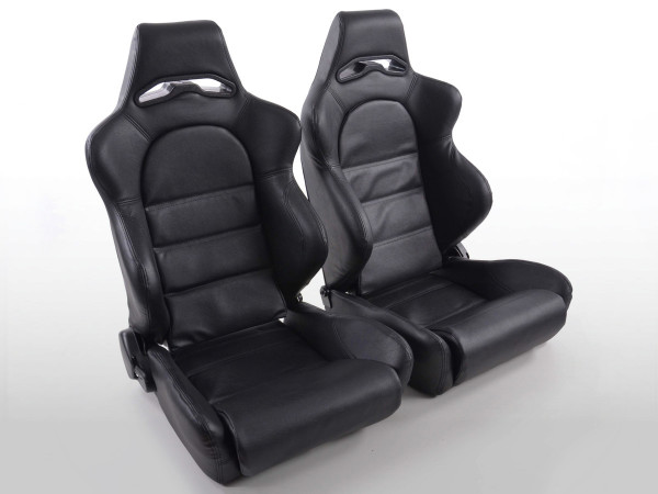 FK sport seats half-shell car seats Set Edition 1 black synthetic leather