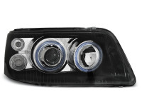 Headlights Angel Eyes Black Fits Vw T5 04.03-08.09 Headlights Angel Eyes Black Fits Vw T5 04.03-08.09