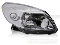 Headlight Chrome Right Side Tyc Fits Dacia Sandero 08-12 Headlight Chrome Right Side Tyc Fits Dacia Sandero 08-12
