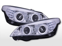 Xenon Angel Eyes headlights fits BMW 5 Series E60/E61 2008-2010 chrome Xenon Angel Eyes headlights fits BMW 5 Series E60/E61 2008-2010 chrome