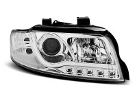 Headlights Tube Light Drl Chrome Fits Audi A4 10.00-10.04 Headlights Tube Light Drl Chrome Fits Audi A4 10.00-10.04