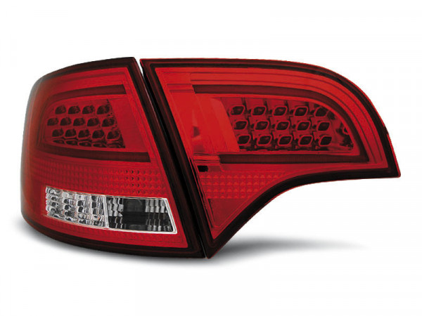 Led Bar Tail Lights Red Whie Fits Audi A4 B7 11.04-03.08 Avant