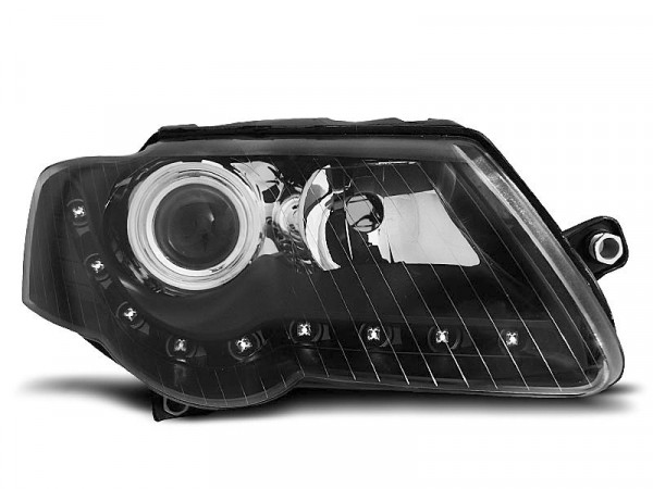 Headlights Daylight Black Fits Vw Passat B6 3c 03.05-10