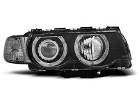 Headlights Angel Eyes Black fits BMW E38 09.98-07.01 Headlights Angel Eyes Black fits BMW E38 09.98-07.01