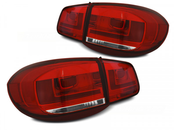 Led Bar Tail Lights Red Whie Fits Vw Tiguan 07-07.11
