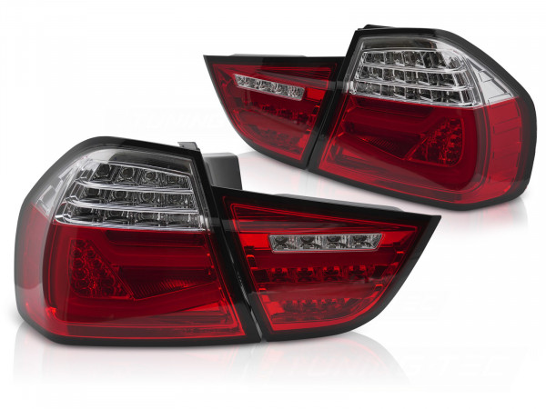 LED Bar Tail Lights Red White Sequential fits BMW E90 09-11