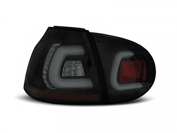 Led Bar Tail Lights Black Smoke Fits Vw Golf 5 10.03-09