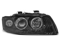 Headlights Angel Eyes Black Fits Audi A4 10.00-10.04 Headlights Angel Eyes Black Fits Audi A4 10.00-10.04