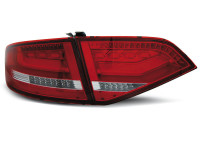 Led Tail Lights Red White Fits Audi A4 B8 08-11 Sedan Led Tail Lights Red White Fits Audi A4 B8 08-11 Sedan