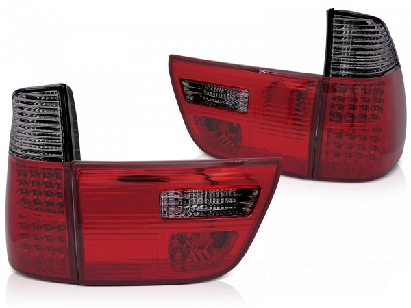 Led Tail Lights Red Smoke Fits Bmw X5 E53 09.99-10.03