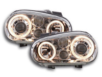 Angel Eye headlight VW Golf 4 type 1J Yr. 98-03 chrome Angel Eye headlight VW Golf 4 type 1J Yr. 98-03 chrome