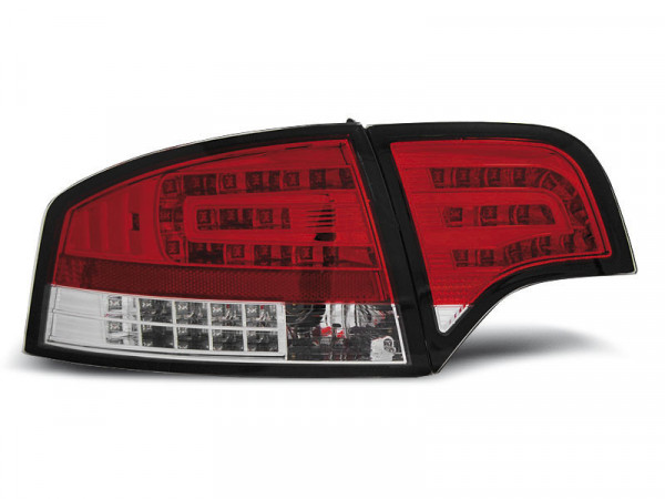 Led Tail Lights Red White Fits Audi A4 B7 11.04-03.08 Sedan