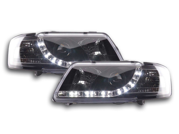 Daylight headlights with LED DRL look Audi A3 8L Yr. 96-00 black