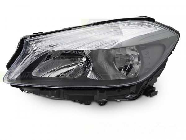 Headlight Black Left Side Tyc Fits Mercedes W176 12-18