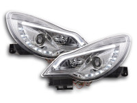 Daylight headlight with DRL Opel Corsa D Yr. from 2011 chrome Daylight headlight with DRL Opel Corsa D Yr. from 2011 chrome