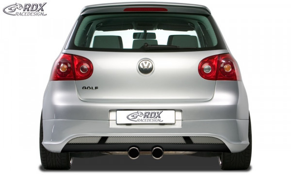 RDX rear bumper extension for VW Golf 5 "V2" with exhaust hole for R32-Exhaust