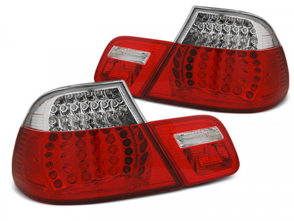 Led Tail Lights Red White Seq Fits Bmw E46 04.99-03.03 Coupe