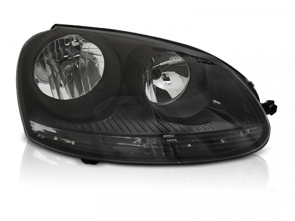 Headlights Black Right Side Tyc Fits Vw Golf 5 10.03-09