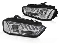 Headlights Led Chrome Seq Fits Audi A4 B8 12-15 Headlights Led Chrome Seq Fits Audi A4 B8 12-15