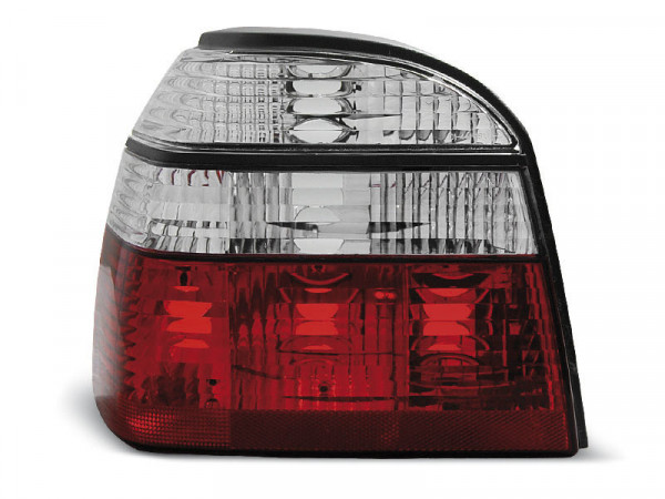 Tail Lights Red White Fits Vw Golf 3 09.91-08.97 Red White