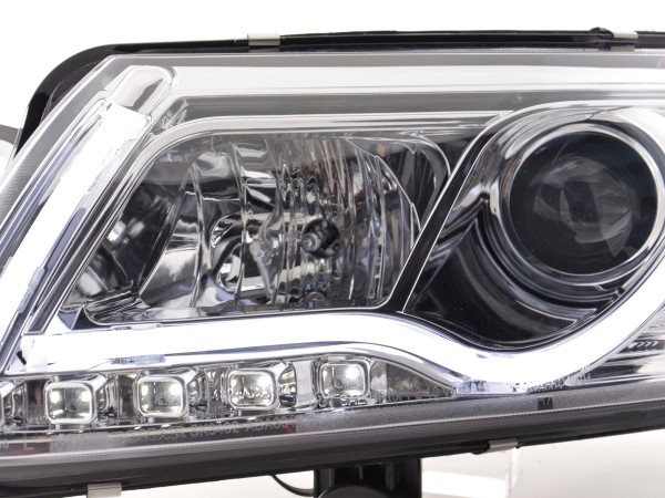 Daylight headlights with LED lightbar DRL look Audi A6 4F Yr. 04-08 chrome