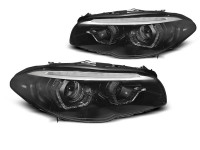 Xenon Headlights Angel Eyes LED DRL Black fits BMW F10/F11 10-13 Xenon Headlights Angel Eyes LED DRL Black fits BMW F10/F11 10-13