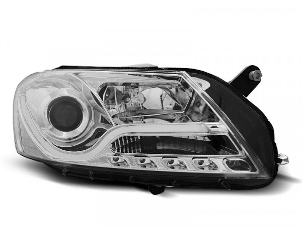 Headlights Tube Light Chrome Fits Vw Passat B7 10.10-10.14