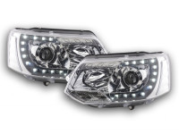 Daylight headlight with daytime running lights VW Bus T5 Yr. from 2009 chrome Daylight headlight with daytime running lights VW Bus T5 Yr. from 2009 chrome