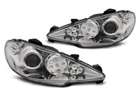 Peugeot 206 02-angel Eyes Chrome Led Peugeot 206 02-angel Eyes Chrome Led