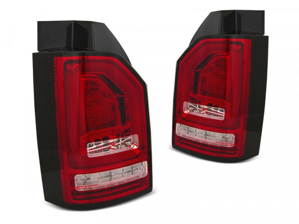 Led Bar Tail Lights Red Whie Seq Fits Vw T6 15-19 Oem Led