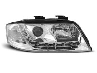 Headlights Daylight Chrome Fits Audi A6 05.97-05.01 Headlights Daylight Chrome Fits Audi A6 05.97-05.01
