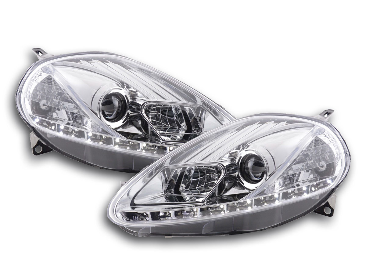 Daylight headlight Fiat Grande Punto Typ 199 Yr. 0508 chrome Headlights Lights Car Tuning