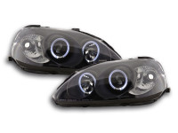 headlight Honda Civic Coupe/Civic 4-door. Yr. 99-00 black headlight Honda Civic Coupe/Civic 4-door. Yr. 99-00 black