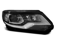 Headlights True Drl Black Fits Vw Tiguan 2011 - 12.2015 Headlights True Drl Black Fits Vw Tiguan 2011 - 12.2015