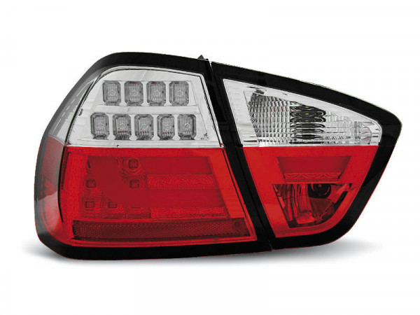 Led Bar Tail Lights Red Whie Fits Bmw E90 03.05-08.08