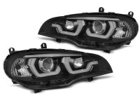 Headlights Tube Light DRL Black fits BMW X5 E70 07–13 Headlights Tube Light DRL Black fits BMW X5 E70 07–13