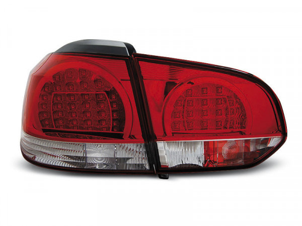 Led Tail Lights Red White Fits Vw Golf 6 10.08-12